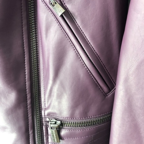 G for Giuliana Lux Moto Jacket Purple - Picture 7 of 8